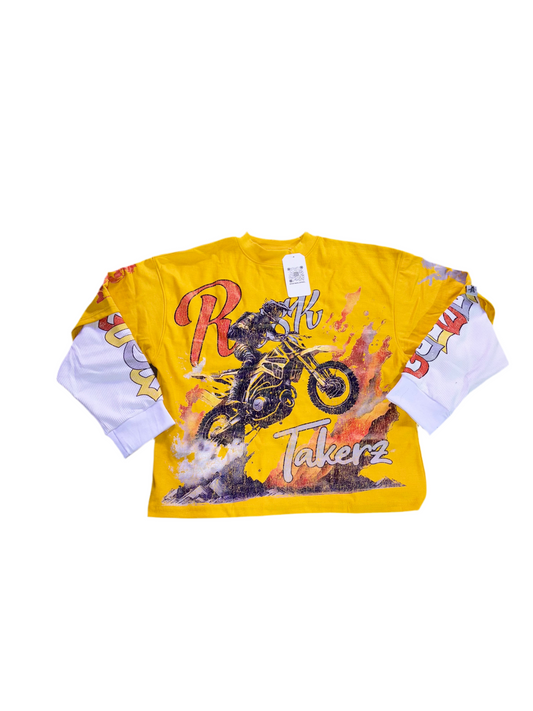“Race Yellow“ MOTOSPORT Doubled Sleeved Tee
