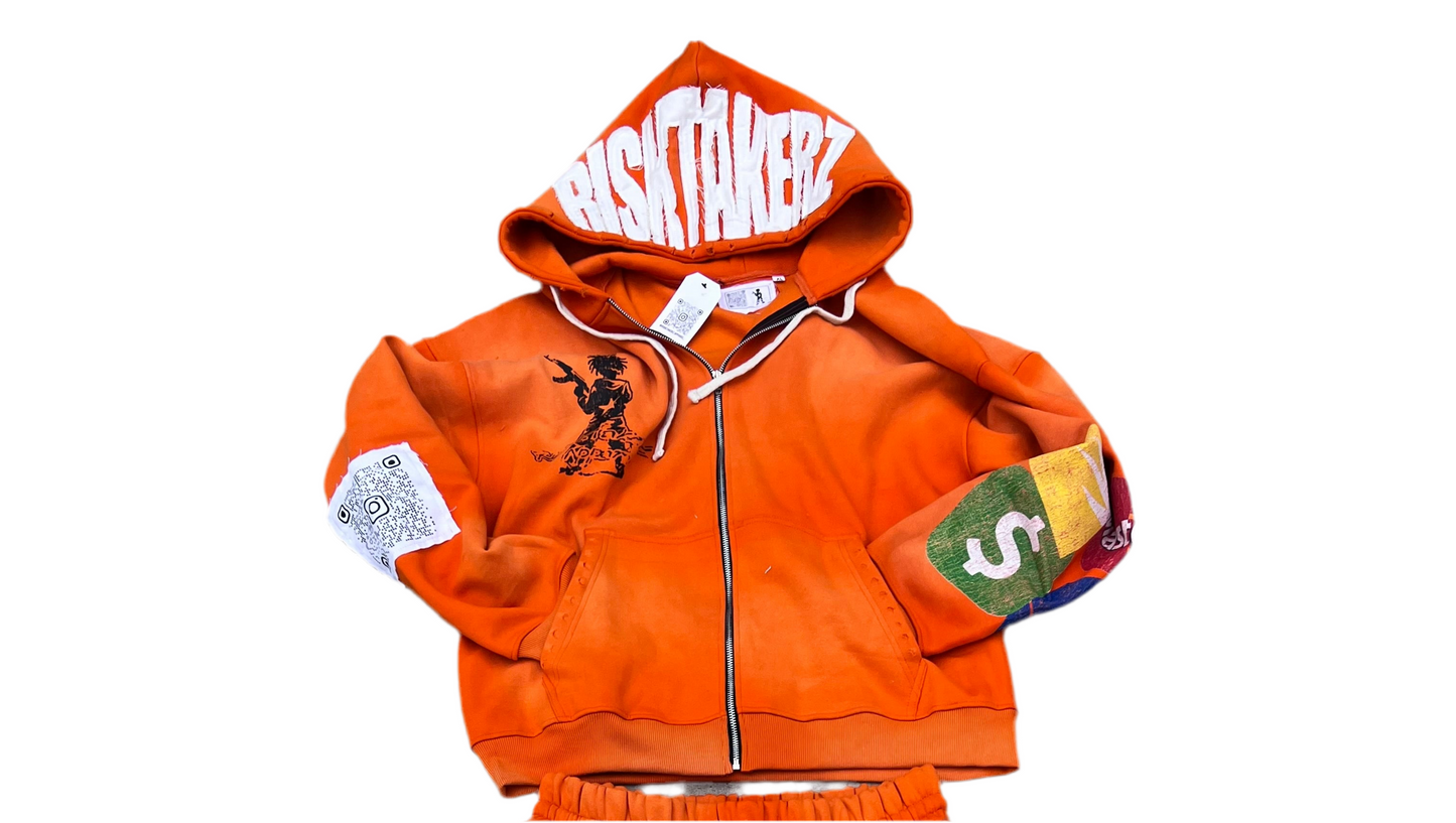 Citrus Orange Currency ZipUp