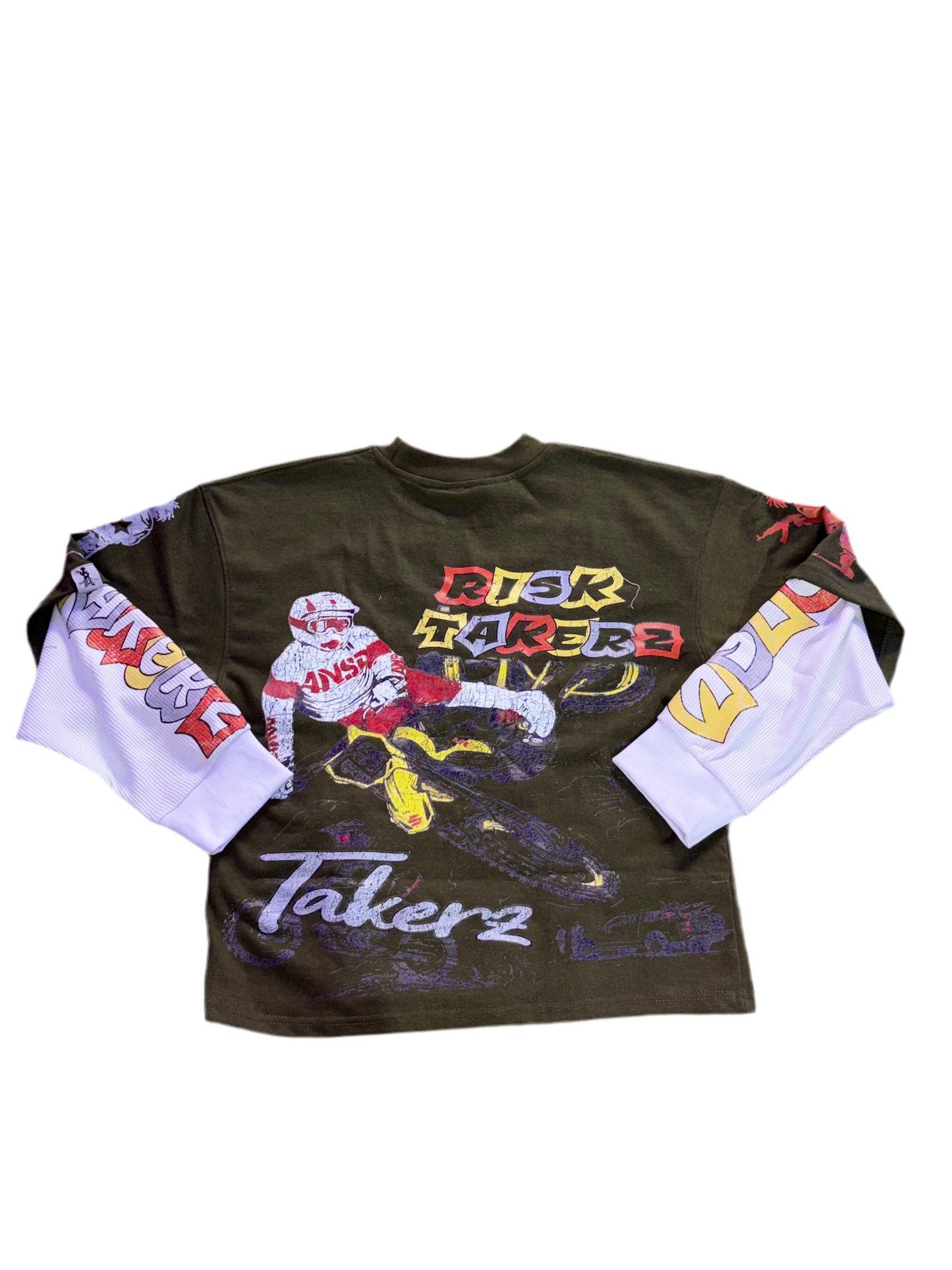 “Olive“ MOTOSPORT Doubled Sleeved Tee