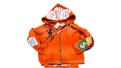 Citrus Orange Currency ZipUp